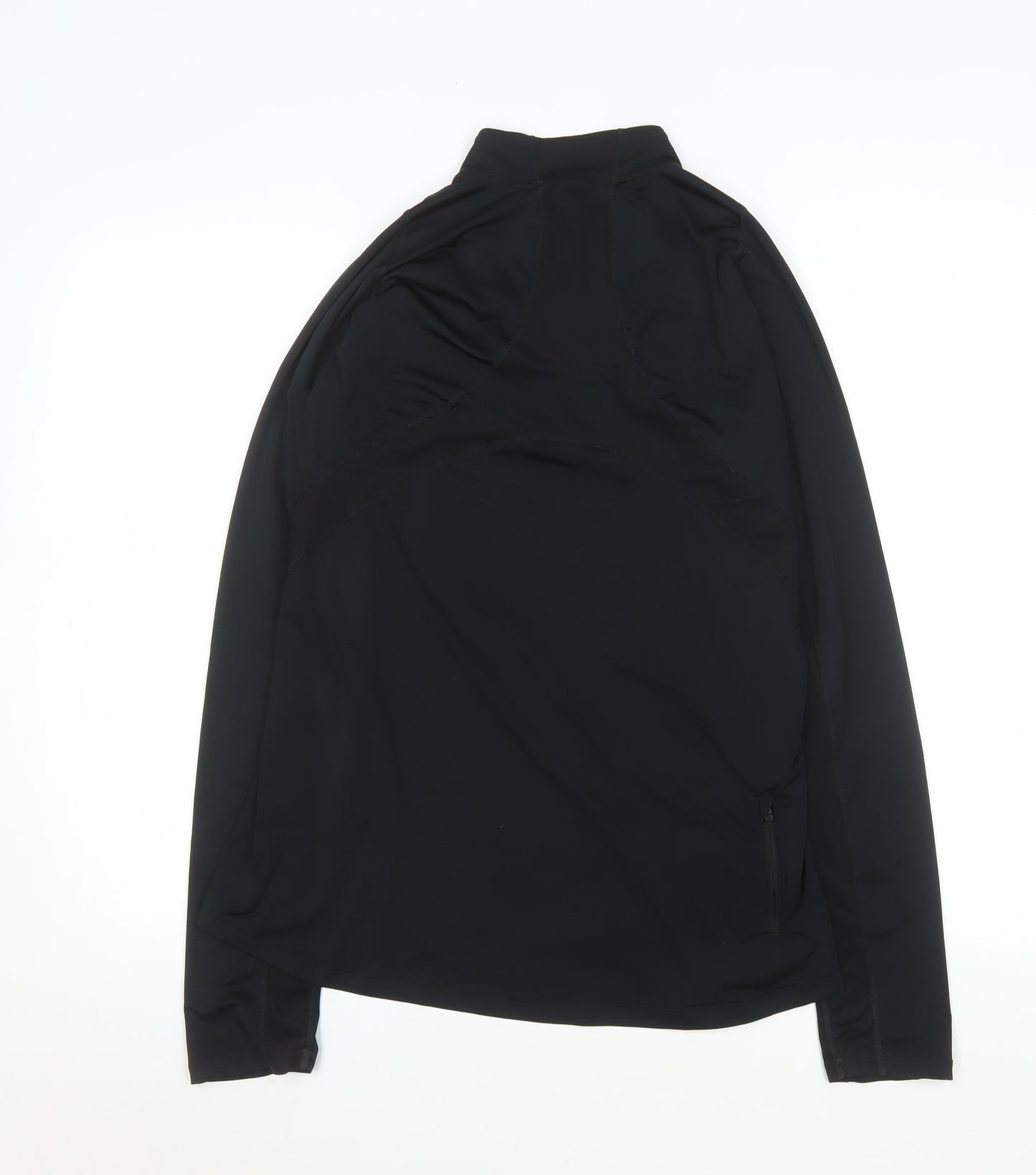 Asics Women's Black Long Sleeve 1/4 Zip Pullover Sweatshirt size S