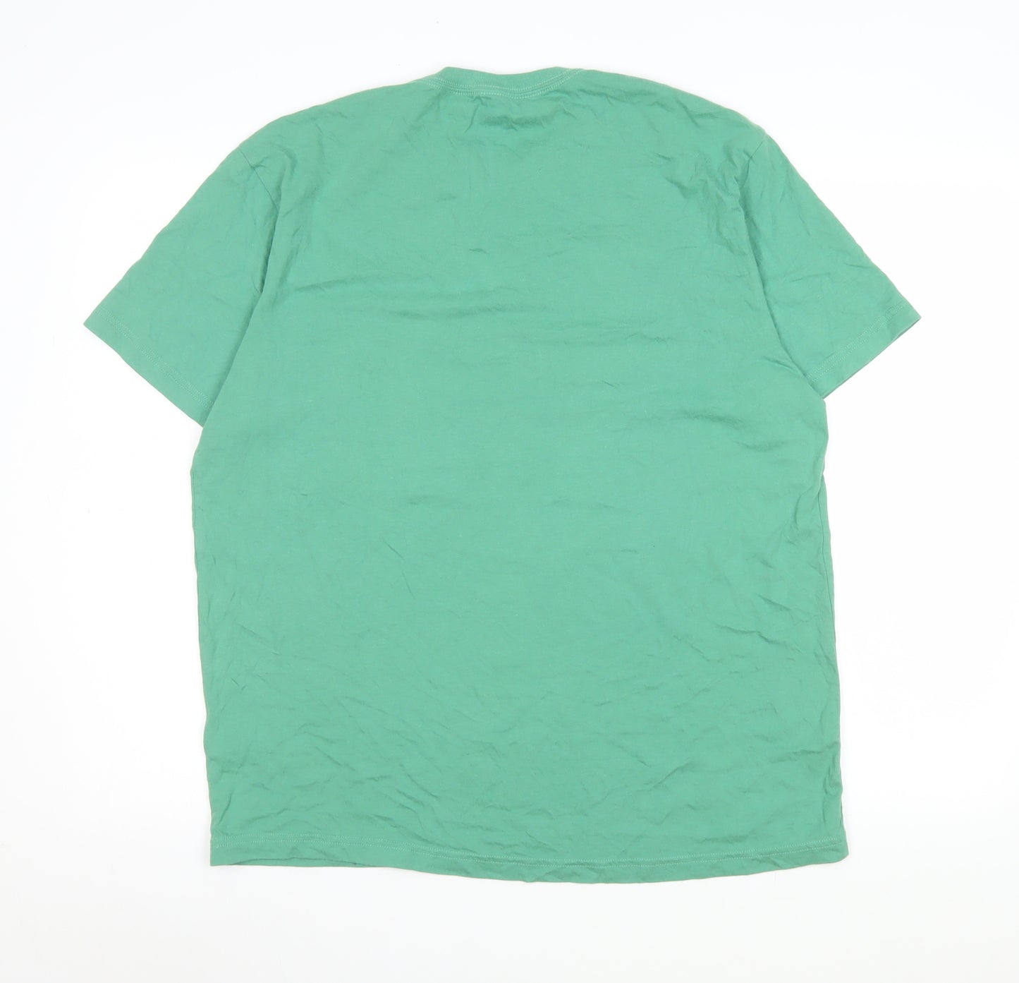 American Eagle Men's Green Graphic Crew Neck Cotton T-Shirt Size M