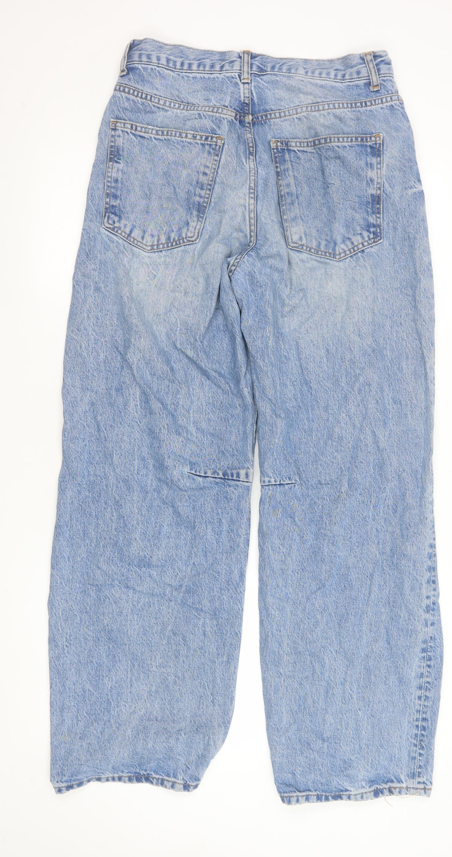 ZARA Women’s Blue High Rise Wide-Leg Jeans Size 6