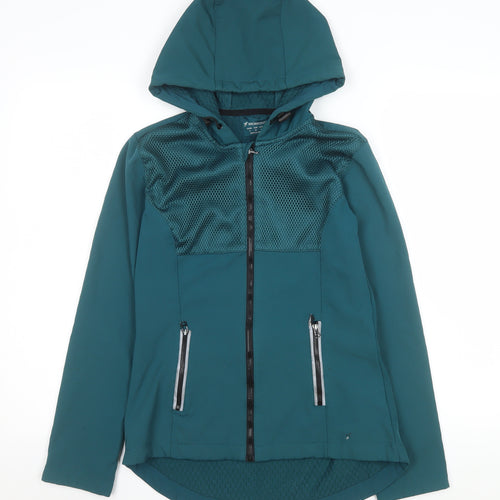 Workout Women’s Green Size 6 Windbreaker Hooded Active Jacket