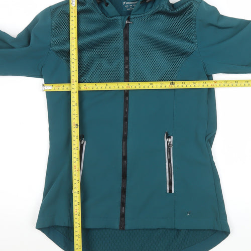 Workout Women’s Green Size 6 Windbreaker Hooded Active Jacket