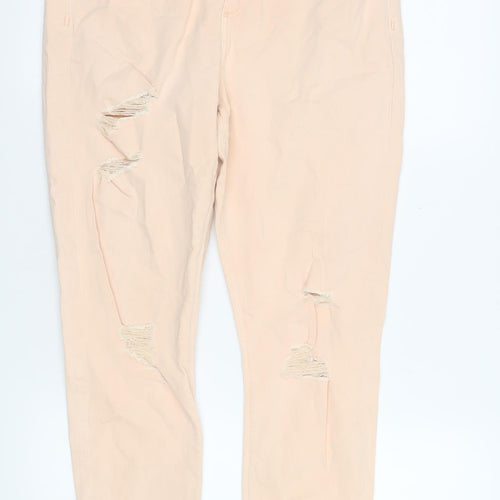River Island Women’s Beige Distressed Skinny Jeans Size 16