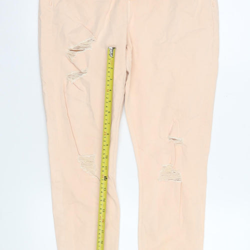 River Island Women’s Beige Distressed Skinny Jeans Size 16