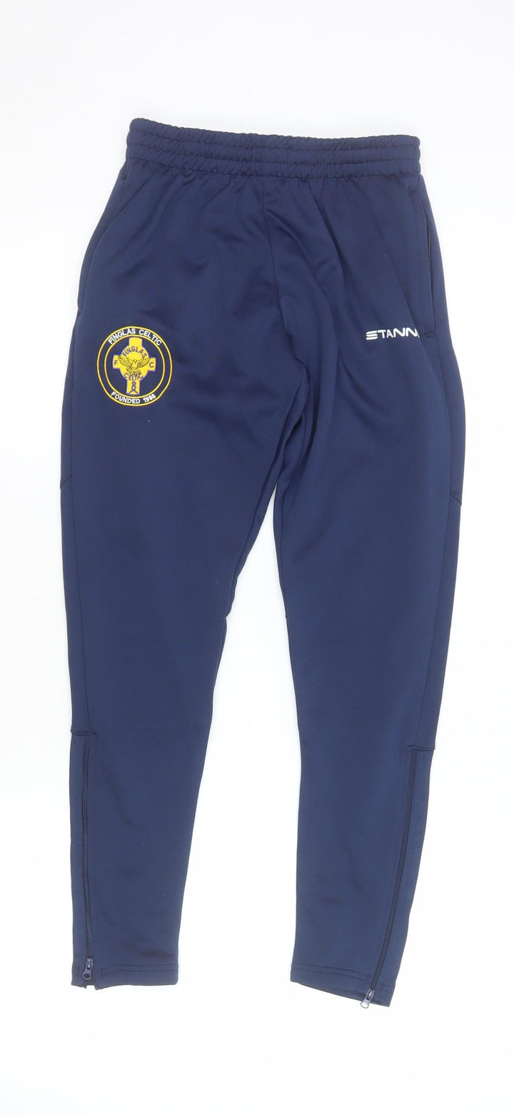 Stanno Teens Blue Track Pants Football Training Trousers Slim Fit Size 158