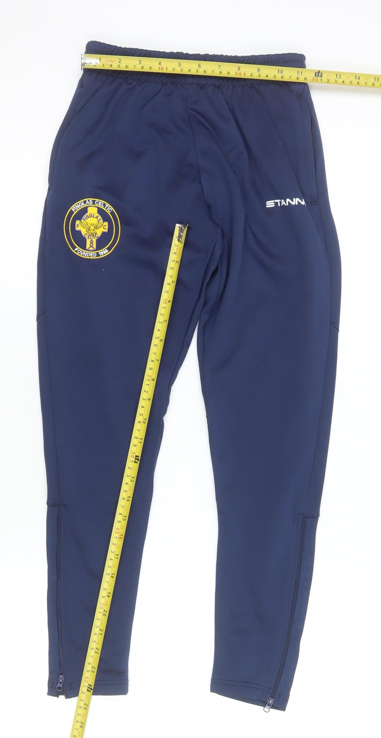 Stanno Teens Blue Track Pants Football Training Trousers Slim Fit Size 158