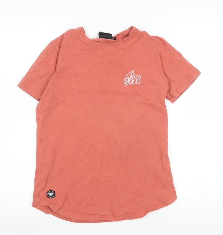 Bee Inspired Women's Orange Slim Fit Cotton T-Shirt S