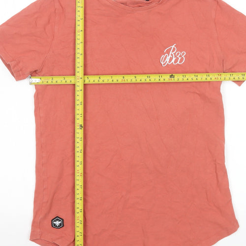 Bee Inspired Women's Orange Slim Fit Cotton T-Shirt S