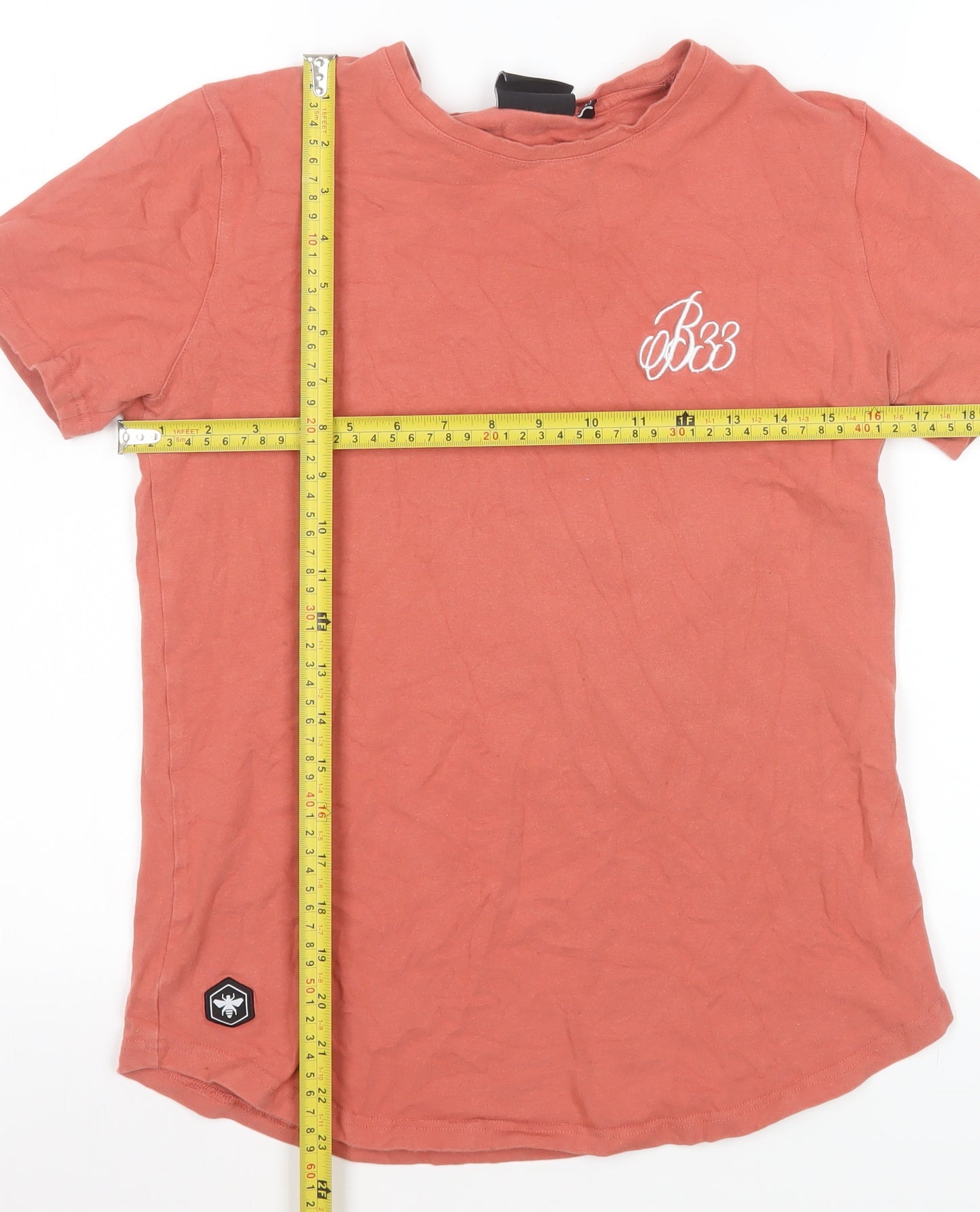 Bee Inspired Women's Orange Slim Fit Cotton T-Shirt S