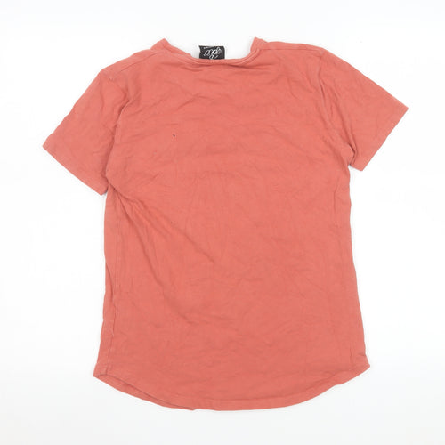 Bee Inspired Women's Orange Slim Fit Cotton T-Shirt S