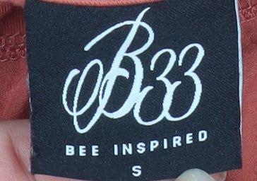 Bee Inspired Women's Orange Slim Fit Cotton T-Shirt S