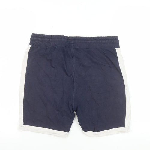 Bee Inspired Men's Blue Sweat Shorts Size S Casual Logo Embroidered