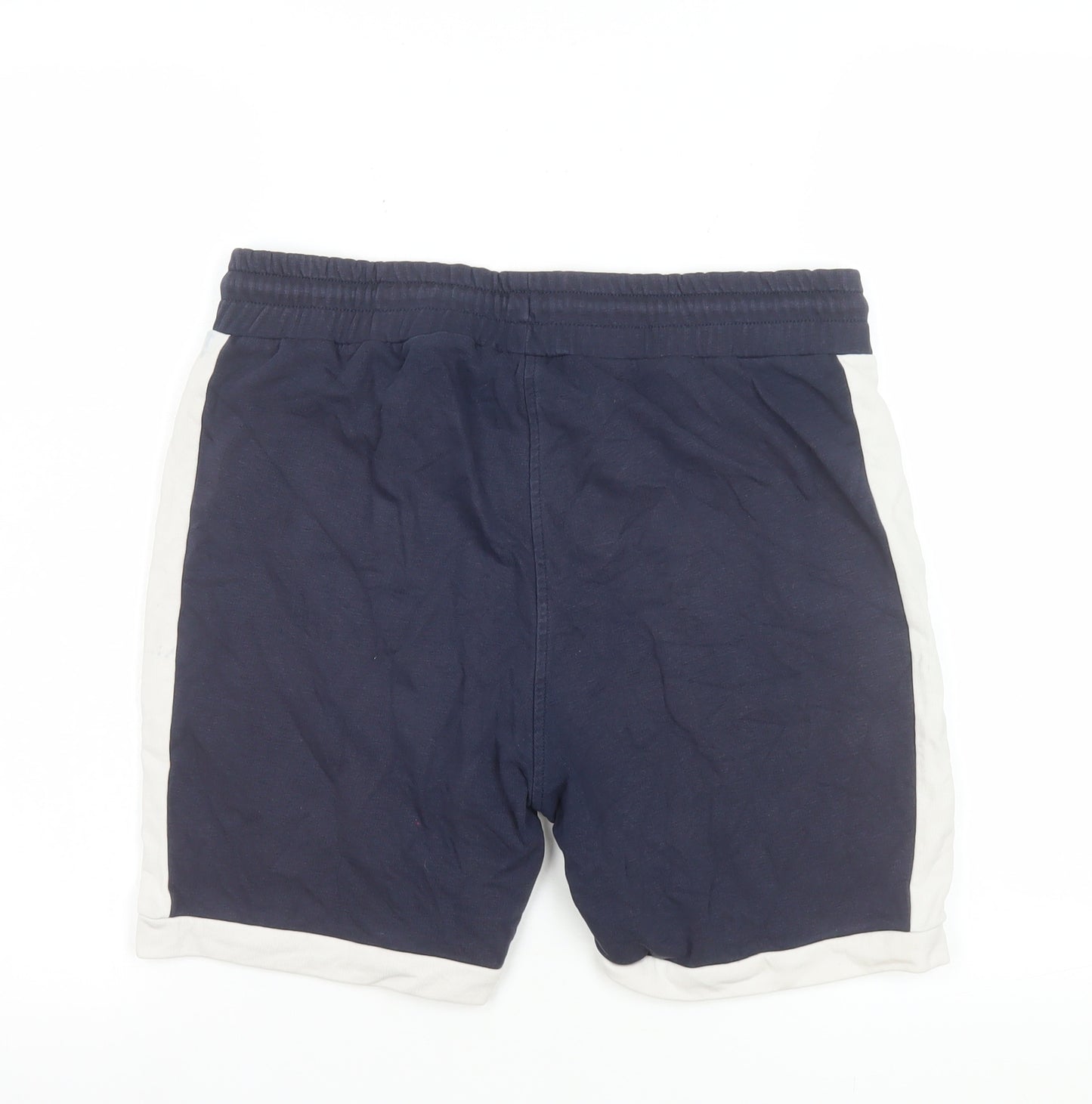 Bee Inspired Men's Blue Sweat Shorts Size S Casual Logo Embroidered