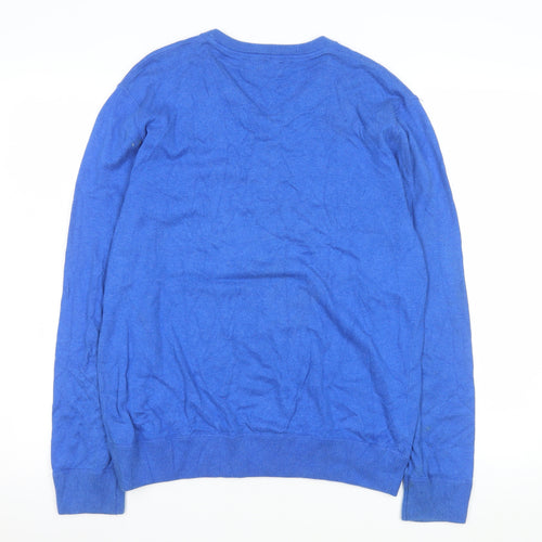 GAP Men’s Blue Cotton V-Neck Pullover Knit Sweatshirt Size M