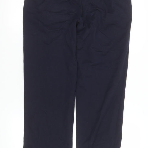 Brook Taverner Men's Blue Regular Fit Dress Trousers 12L