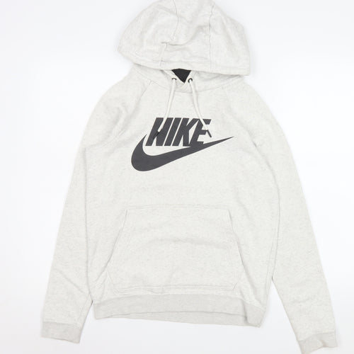 Nike Women’s Grey XS Pullover Hoodie with Logo Print