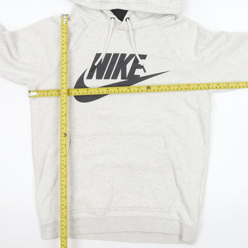 Nike Women’s Grey XS Pullover Hoodie with Logo Print