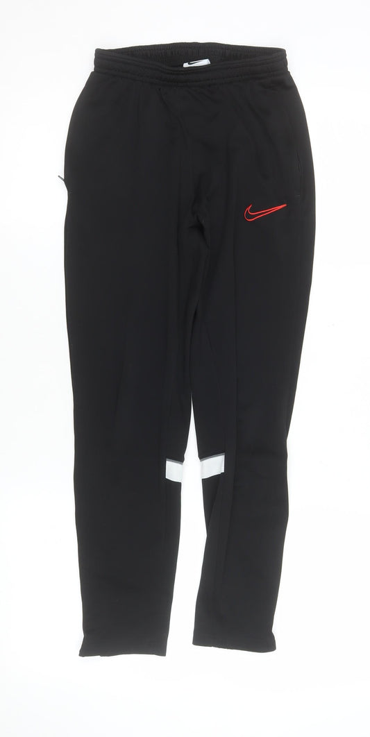 Nike Men’s Black Dri-Fit Track Pants M Slim Tapered Athletic Trousers
