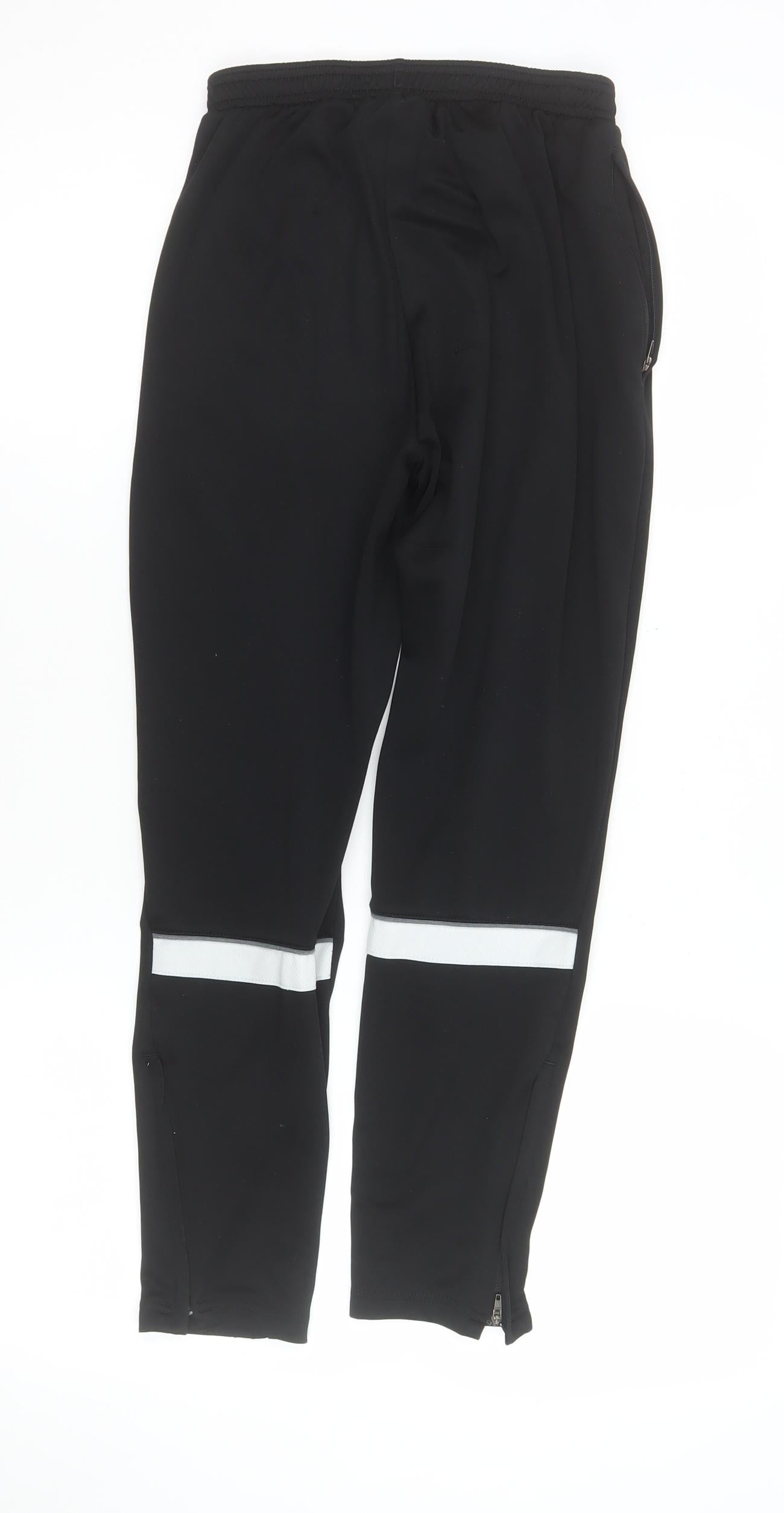 Nike Men’s Black Dri-Fit Track Pants M Slim Tapered Athletic Trousers