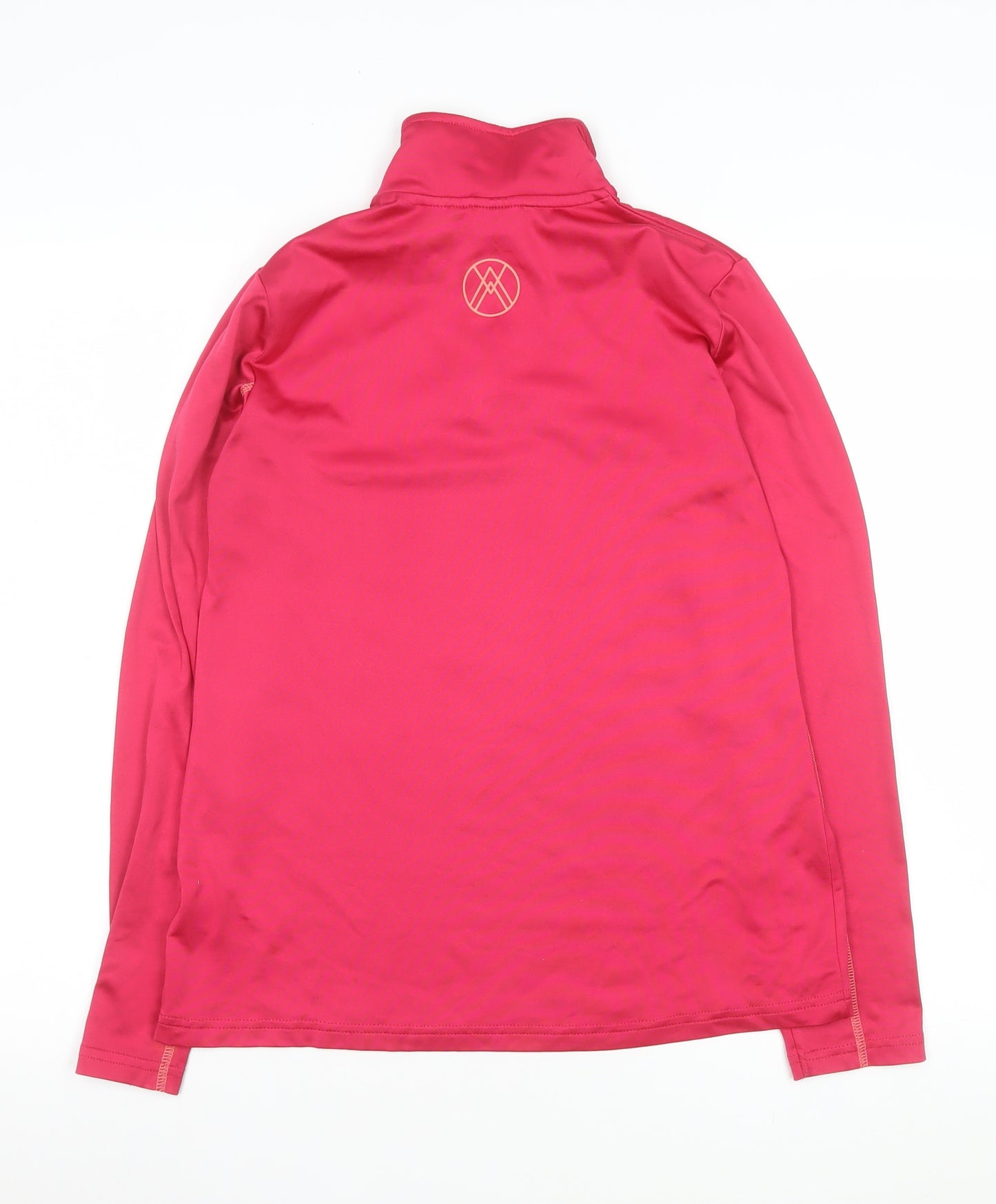 Crivit Girls Pink 12-14 Years Athletic 1/4 Zip Long Sleeve Sports Sweatshirt