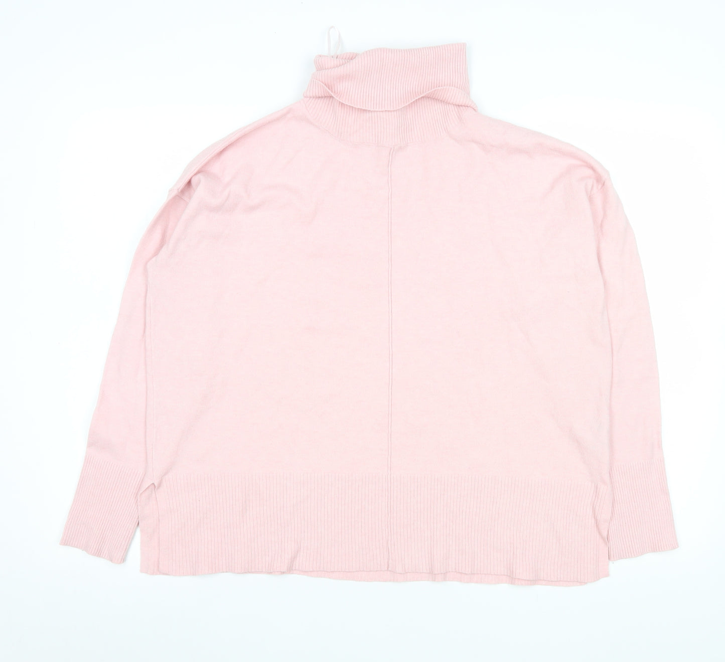 Dunnes Stores Womens Pink Roll Neck Pullover Jumper Medium