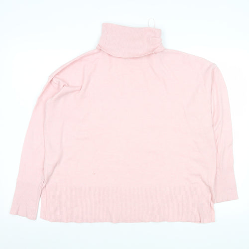 Dunnes Stores Womens Pink Roll Neck Pullover Jumper Medium