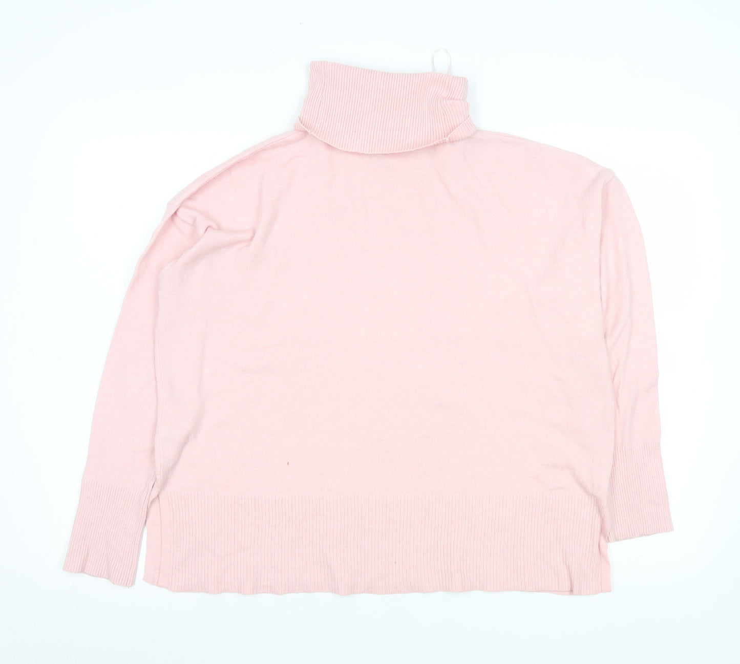 Dunnes Stores Womens Pink Roll Neck Pullover Jumper Medium