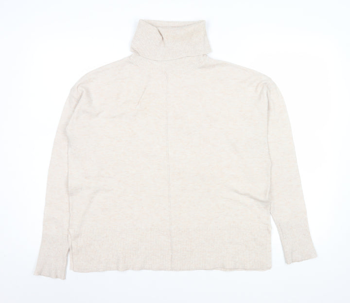 Dunnes Stores Women Beige Roll Neck Jumper Size S