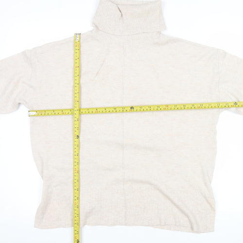 Dunnes Stores Women Beige Roll Neck Jumper Size S
