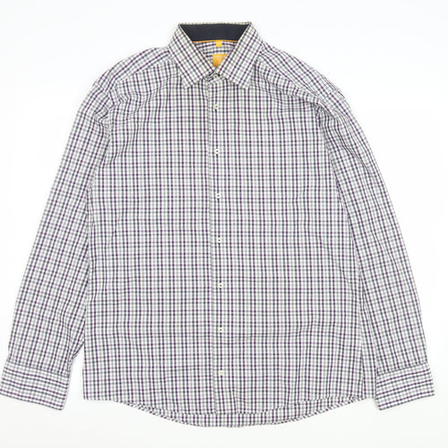 Redmond Men's Multicoloured Check Long Sleeve Non-Iron Cotton Shirt L