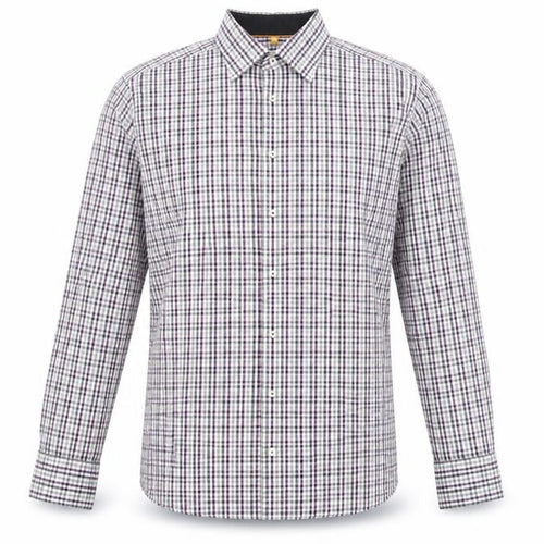 Redmond Men's Multicoloured Check Long Sleeve Non-Iron Cotton Shirt L