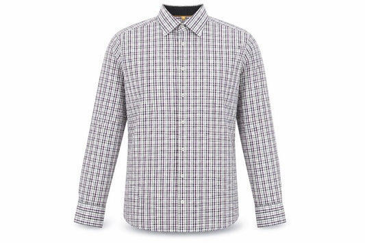 Redmond Men's Multicoloured Check Long Sleeve Non-Iron Cotton Shirt L