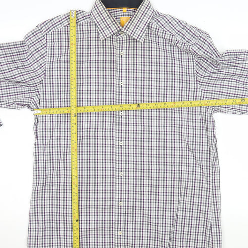 Redmond Men's Multicoloured Check Long Sleeve Non-Iron Cotton Shirt L