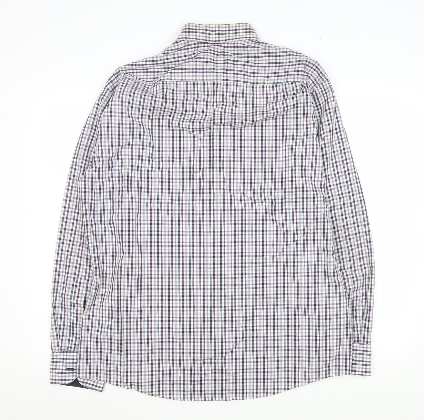 Redmond Men's Multicoloured Check Long Sleeve Non-Iron Cotton Shirt L