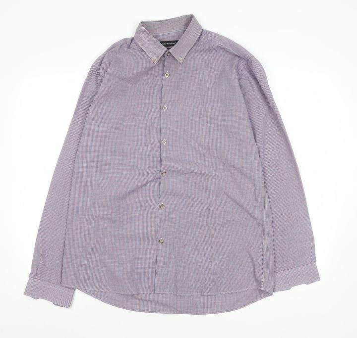 Cedar Wood State Men's Multicoloured 16.5 Slim Fit Check Formal Shirt