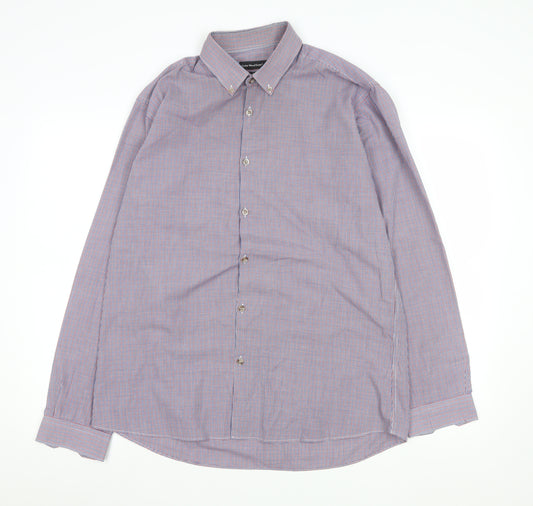 Cedar Wood State Men's Multicoloured 16.5 Slim Fit Check Formal Shirt