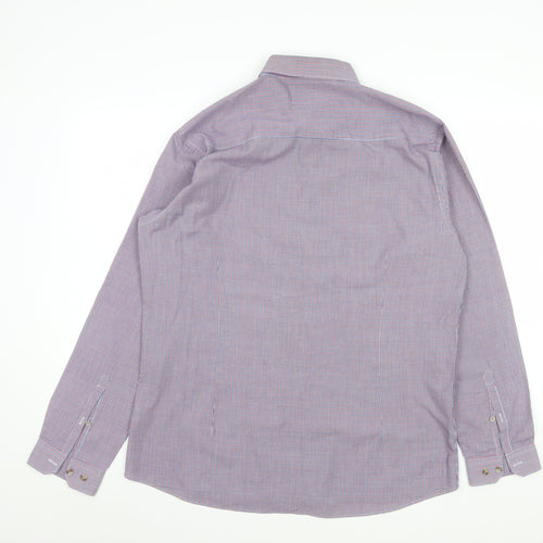 Cedar Wood State Men's Multicoloured 16.5 Slim Fit Check Formal Shirt