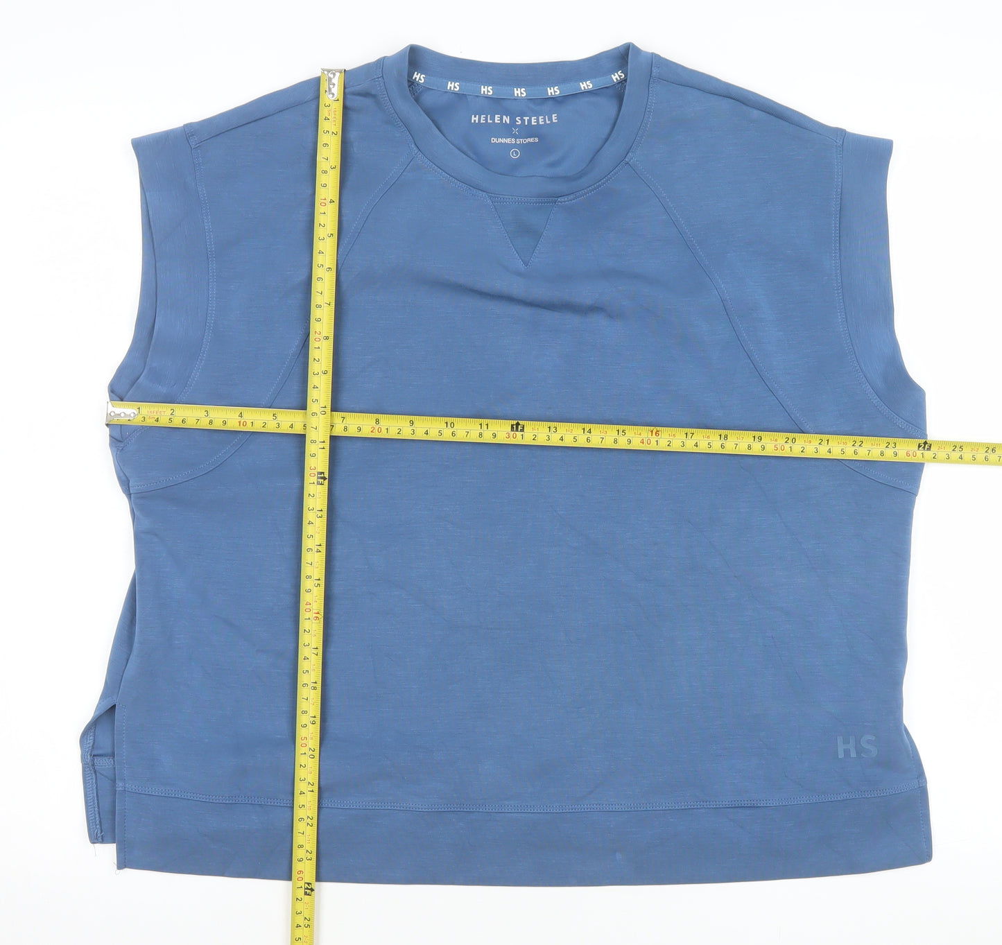 Helen Steele x Dunnes Stores Blue Sleeveless Basic T-Shirt Women’s L