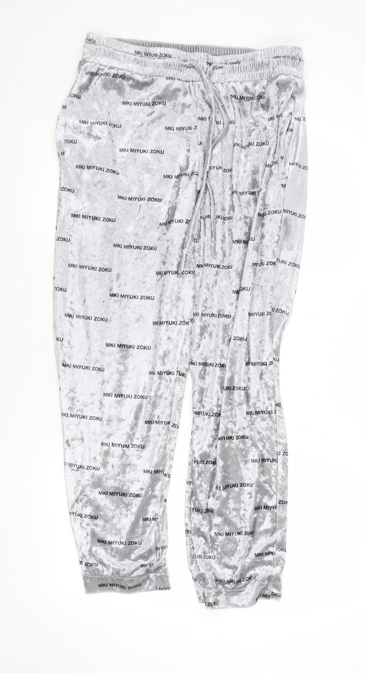 MKI Miyuki Zoku Grey Velour Jogger Sweatpants Women’s M