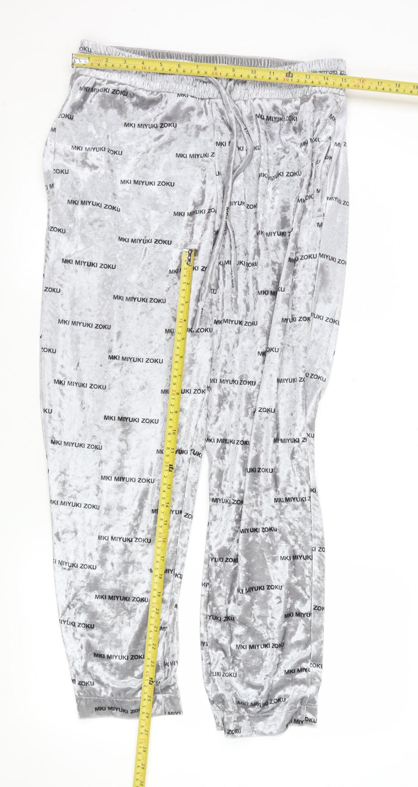 MKI Miyuki Zoku Grey Velour Jogger Sweatpants Women’s M
