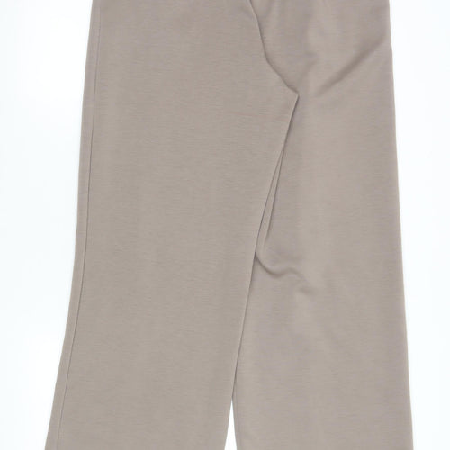 Dunnes Stores Womens Beige Cropped Wide-Leg Trousers Size M