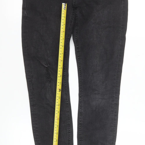Denim Co. Women's Black Size 8 Skinny Distressed Jeans