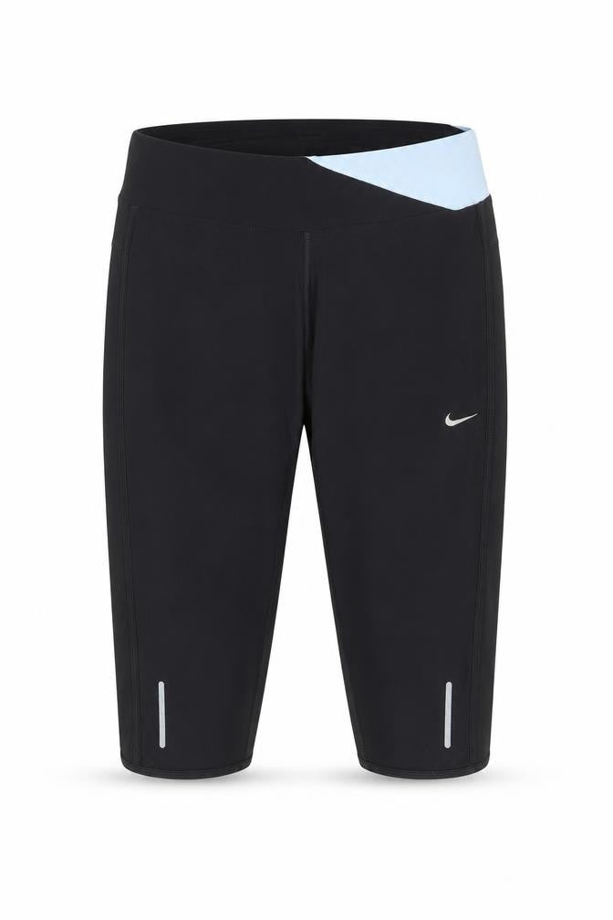 Front view of Nike women’s black dri-fit running skort s polyester blend