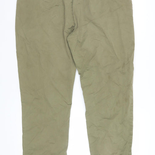 Mutual Weave Men's Green Slim Taper Chino Trousers 36x30