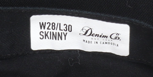 Denim Co Women Black Skinny Jeans W28 L30 Classic Fit
