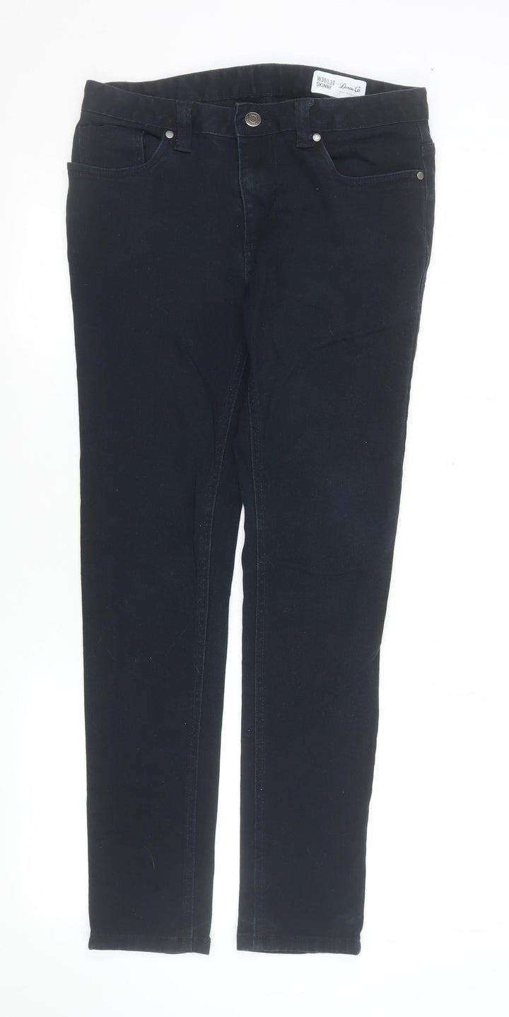 Denim Co Women Black Skinny Jeans W30 L32 Cotton Elastane