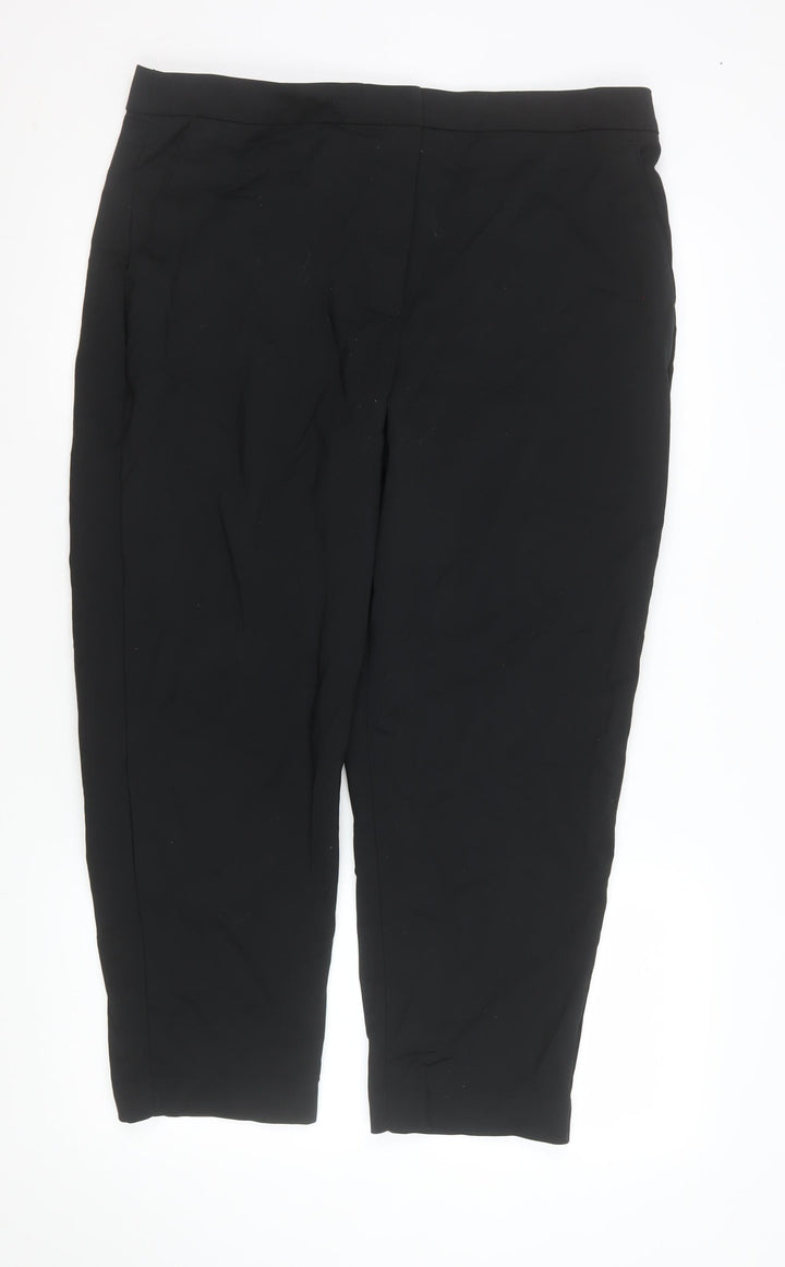 Marks and Spencer Men’s Black Regular Fit Stretch Trousers Size 18