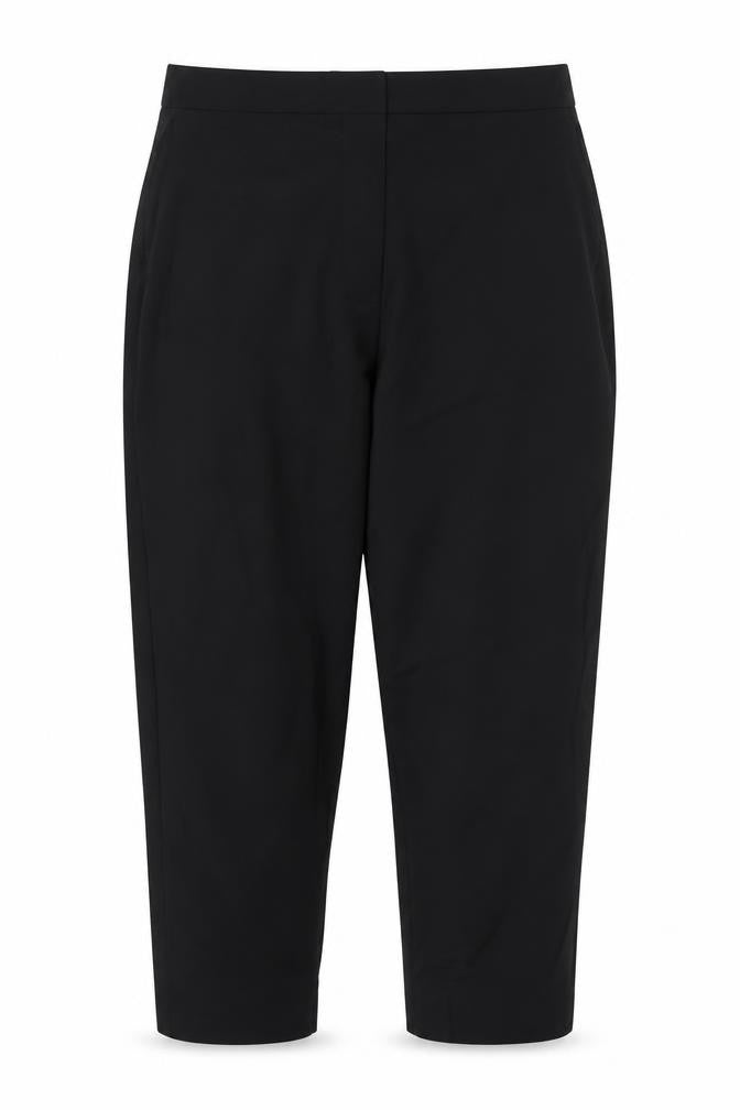 Front view of Marks & Spencer Men’s Black Regular Fit Stretch Trousers, size 18