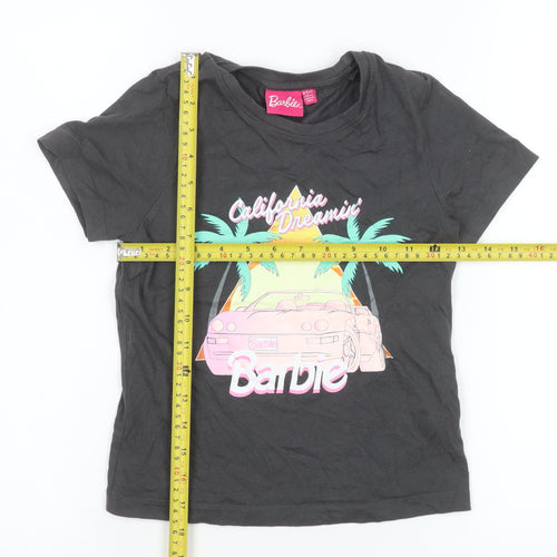 Barbie Girls Black Graphic T-Shirt 8-9 Years California Dreamin’ Cotton