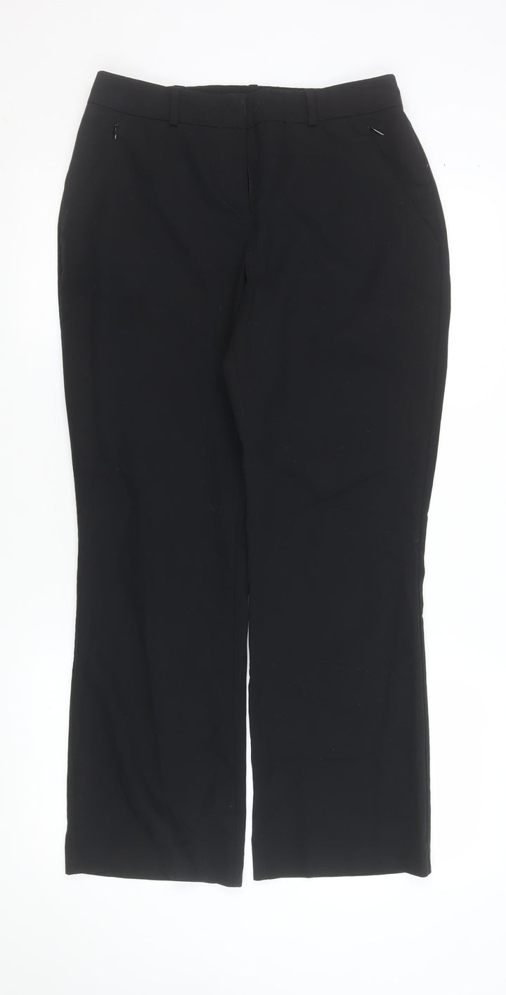 Dunnes Stores Women's Black Dress Pants Size 10 Straight Leg Work Trousers
