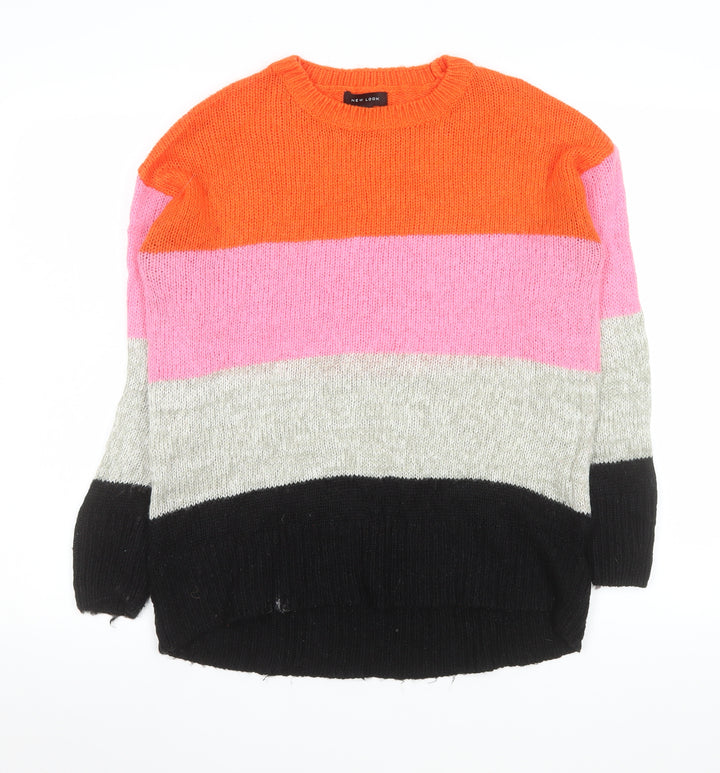 New Look Womens Multicoloured Striped Knit Jumper Size S